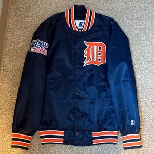 Detroit Tigers Satin Varsity Jacket